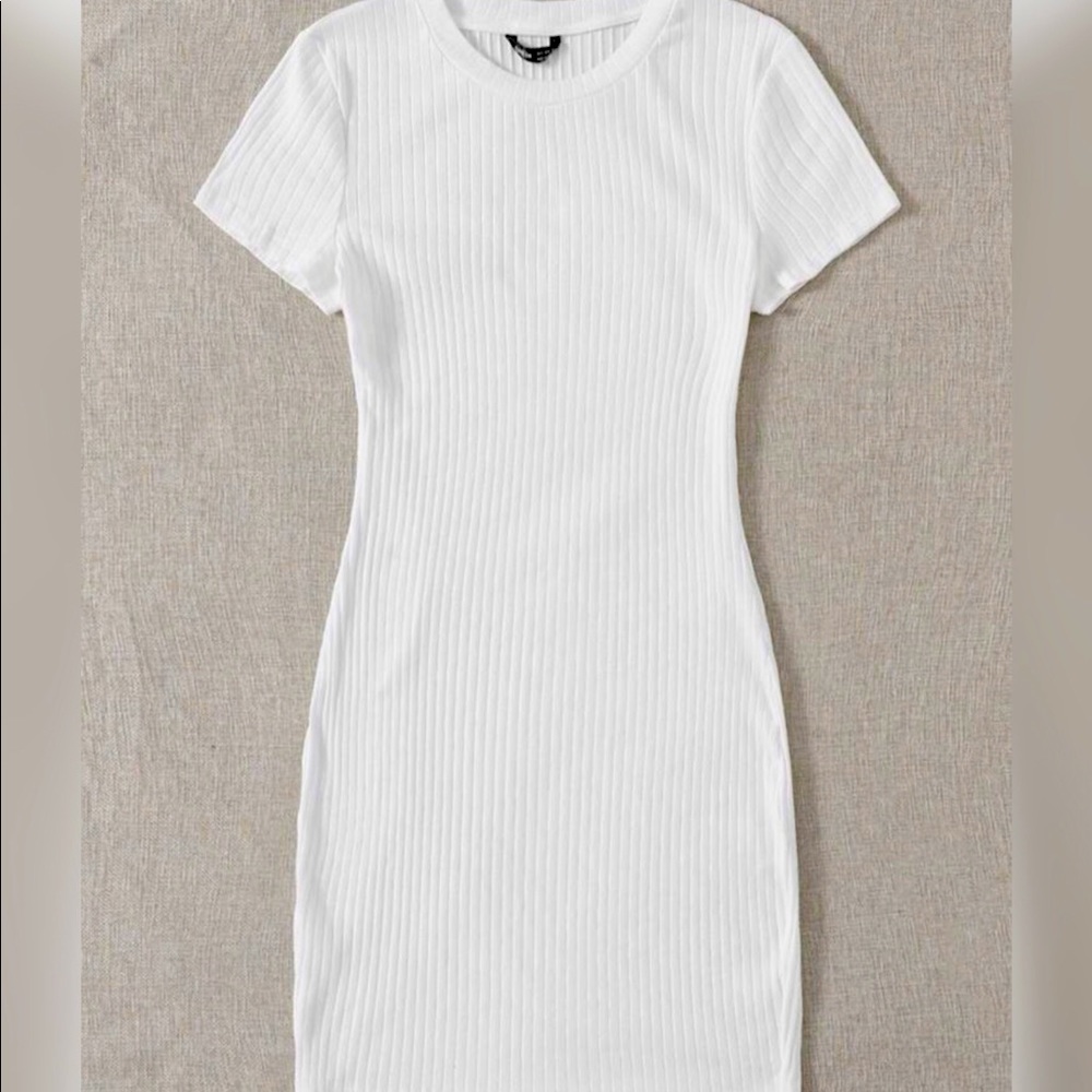 Solid Rib-knit Bodycon Dress